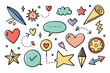 © Fernando Sanso - An illustration featuring a seamless pattern design for baby decor. This set includes a series of simple, charming elements such as cute animals, stars, and playful shapes, ideal for creating a deligh