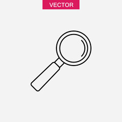 Magnifier icon, vector illustration. vector magnifier icon linear illustration for web and app..eps
