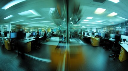 Poster - A Blurred View of a Modern Office Space
