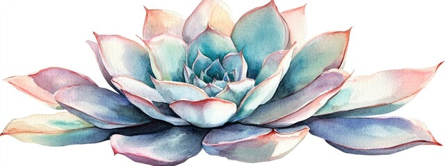 Poster - Watercolor illustration of a succulent plant