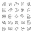 © Abbasy  Kautsar - Feedback, testimonial, customer thin line icons collection. Editable stroke. For website marketing design, logo, app, template, ui, etc. Vector illustration.