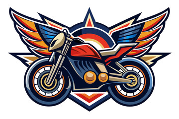 Wall Mural - motorcycle logo emblem style