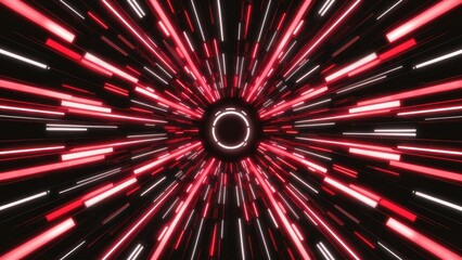 Poster - Geometric Tech Abstract Background with Red and Black Contrast Stripes