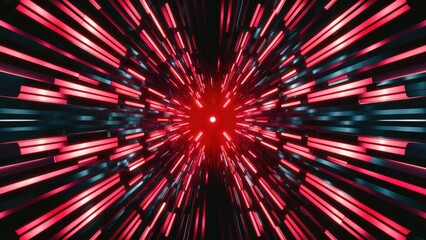 Poster - Geometric Tech Abstract Background with Red and Black Contrast Stripes