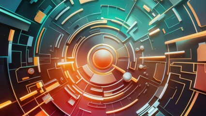 Poster - High-resolution gradient background illustration for corporate presentations. Trendy and vibrant abstract design with a smooth technology feel. Soft blurred graphic mesh overlay assets.