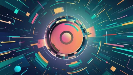 Poster - High-resolution gradient background illustration for corporate presentations. Trendy and vibrant abstract design with a smooth technology feel. Soft blurred graphic mesh overlay assets.