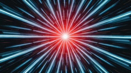 Poster - High-speed light rays creating dynamic energy effects. Technology of light movement.