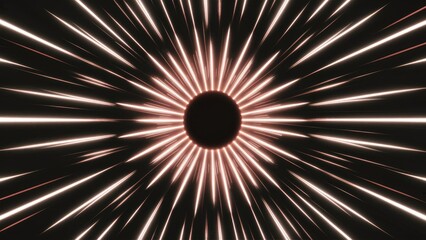 Poster -  Hypnotic pulsating animation with luminous rays on a dark background. Dynamic light pulses creating a mesmerizing effect.