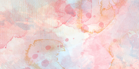Wall Mural -  Watercolor texture background colorful splash . Neutral light colored empty space background illustration .watercolor bleed and fringe with vibrant distressed grunge texture,