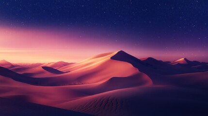 Desert Dunes Under a Starry Sky