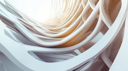 Poster - Abstract 3D illustration of architectural design
