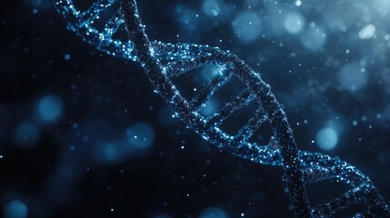 Poster - Abstract background featuring a 2D rendering of a DNA structure
