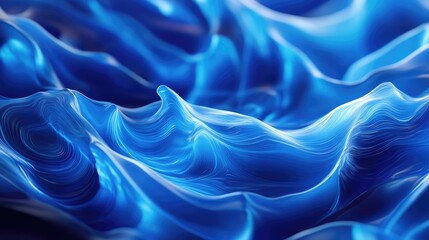 Poster - Abstract background featuring flowing blue waves