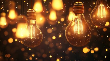 Poster - Abstract background featuring lightbulbs