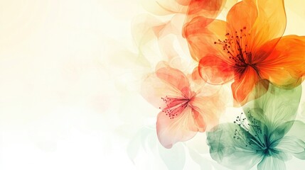 Abstract floral background design for a wedding card or invitation