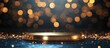 © Edvard - 3D rendering of a gold podium with a shimmering bokeh backdrop for your project