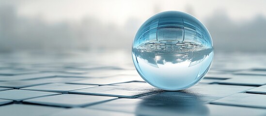 3D abstract background wallpaper featuring a high resolution glass ball