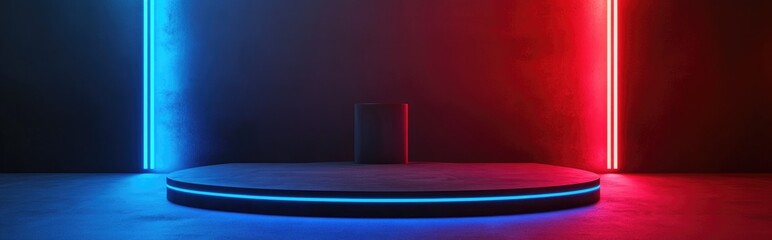 Aufkleber - 3D rendered illustration of a minimalist summer themed podium stage designed for product display