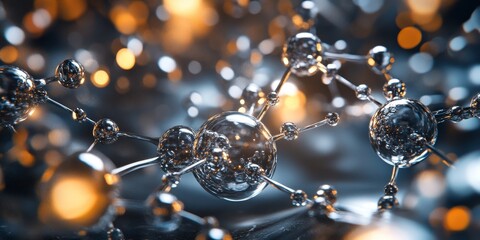 Wall Mural - a catalytic reaction on a metal surface, with gas molecules interacting and releasing energy, highli