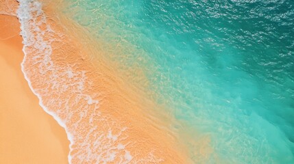 Foamy Waves Crashing on Sandy Beach