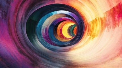 Poster - 3D rendering of abstract tunnel art design