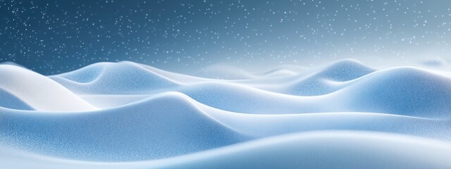 Poster - 3D rendering of an abstract blue background featuring white and snow layout design suitable for Christmas themes with a smooth circle gradient color ideal for business reports and web templates