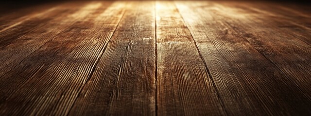 Poster - 3D rendering of a brown wooden background