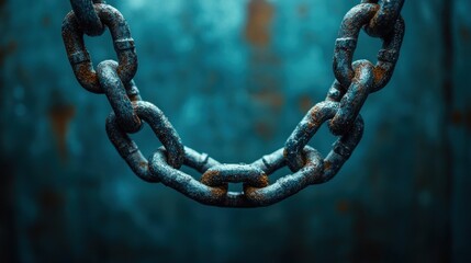 Canvas Print - Rusty Chain Closeup