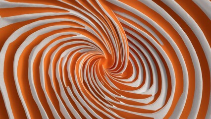 Wall Mural -  Light Orange Abstract Swirl on White Background