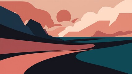 Poster -  Minimalist Abstract Background Design for HD Wallpaper