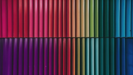 Poster - Multicolored Gradient Vertical Lines with Motion Blur Background