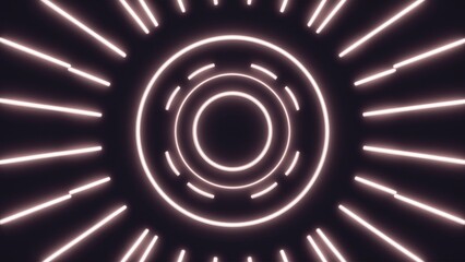 Poster - Neon Pattern on Black Background: Image Game Screen Concept for Digital Interface, Communication, and Data Processing.