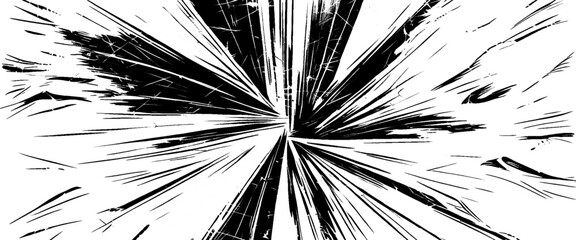 Canvas Print - Vector black and white comic style light burst .