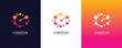 © Urwah - Abstract Digital technology with initial letter C logo design template collection, Modern meta ball, neuron, biotechnology molecule atom DNA icon logo design inspiration