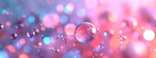 Poster - Abstract bokeh background in 3D cartoon rendering