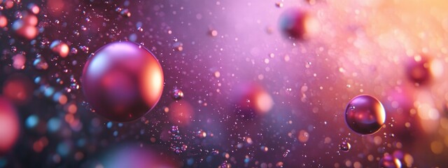 Poster - Abstract bokeh background in 3D cartoon rendering