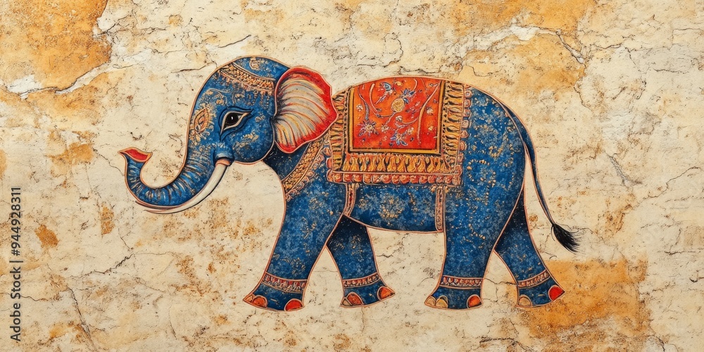 Elegant Madhubani Elephant Artwork: Traditional Indian Folk Art on ...