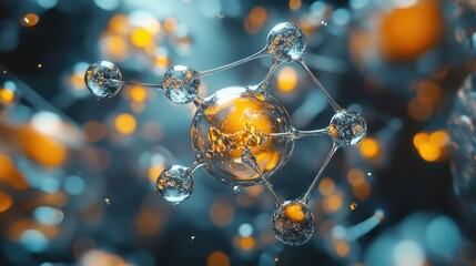 Poster - Abstract 3D visualization of molecular structure