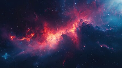 Poster - abstract background featuring a galaxy and cosmic elements