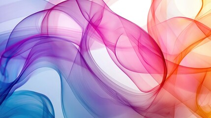 Poster - Abstract background featuring flowing translucent colored bands
