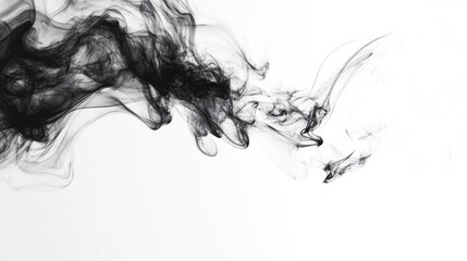 Poster - Abstract black and white smoke pattern