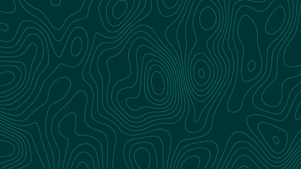 Sticker - Multi layers green color texture 3D paper cut layers in gradient vector banner, Geographic mountain relief. Topographic map lines,