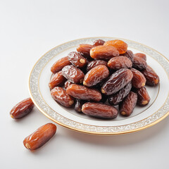 Natural delicious Dates in Clean Background