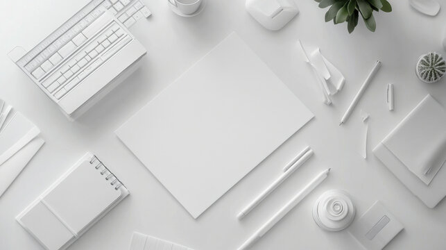 Creative and professional poster for business consulting, with a white-themed background