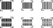 © HaqueMukul - Fake barcode scanner icon vector set for design collection apps and website ui.