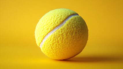 yellow background, yellow green tennis close-up