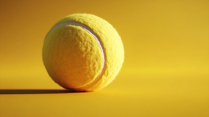 yellow background, yellow green tennis close-up