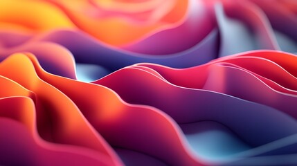 Poster - a colorful abstract background with wavy lines