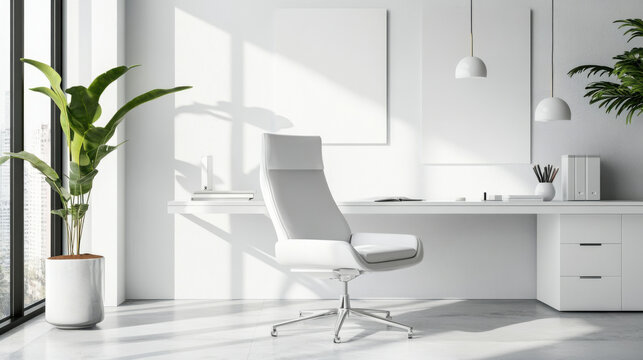High-end business consulting poster with a white-themed design, capturing a professional