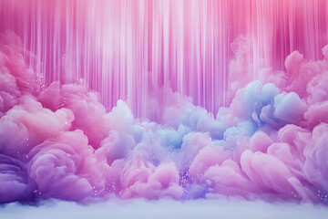 Wall Mural - a colorful cloud of pink, blue, and purple smoke. the sky is filled with a rainbow of colors, creati